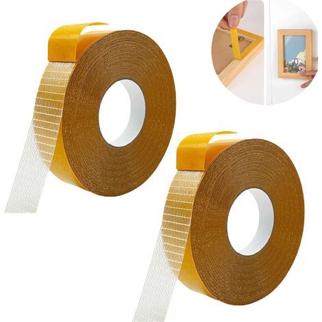 Nastro biadesivo multifunzionale per tessuti, nastro trasparente per abiti, nastro biadesivo per tappeti, resistente, 2,5 cm x 10 metri (1/5)
