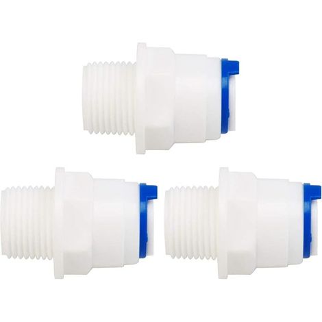 Raccord Rapide Eau 3/8 "BSP mâle -3/8" OD 3pcs (1/5)