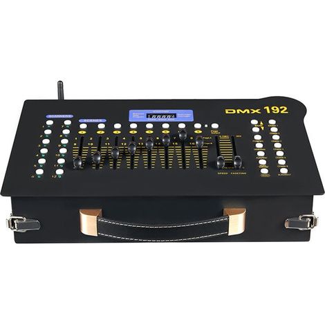 Controller luci DMX 512 wireless con 192 canali e caricabatterie per concerti dal vivo, KTV, DJ club, spina UK (1/2)