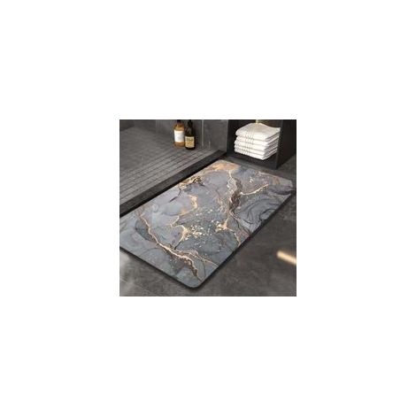 Alfombrilla de baño de diatomita de 44x60 cm, 4 capas, de secado rápido, absorbente, resistente al moho, lavable, higiénica, para uso privado.