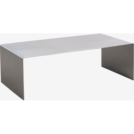 Mesa de centro rectangular 110x55 cm en acero inoxidable Rinno SKLUM       