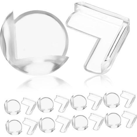 20 protège-coins pour meubles - transparent - pour étagères (1/5)