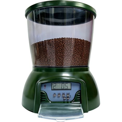 Distributeur Nourriture Poisson - 4,5 L - Alimenté Par Piles - Pour Bassin Extérieur Et Étang De Jardin - 1 Pièce (1/5)