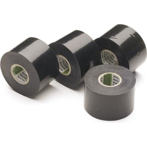 4 Nitto - Cinta adhesiva aislante - Negro - 50 mm x 20 m