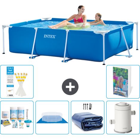 Rechteckiger Frame Pool - 220x150x60 cm - 7-teilig S115