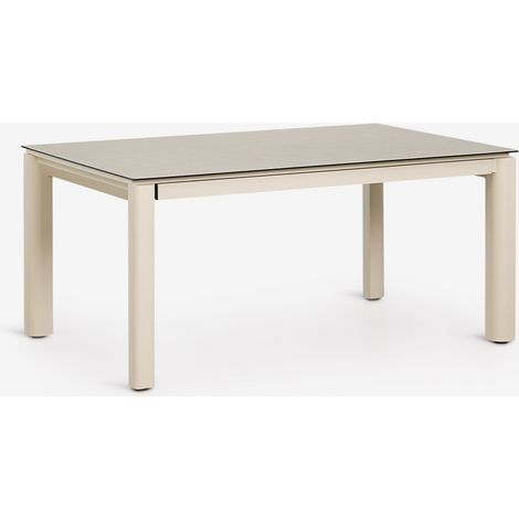 Tavolo da giardino rettangolare allungabile in vetro ceramico Sylvara SKLUM            