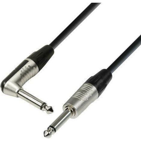 Câble Jack Mono 6,3 mm Coudé - 9 m - Pour Instruments Audio et Équipements Professionnels - 1 Pièce