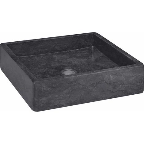 vidaXL Lavandino Nero 40x40x10 cm in Marmo (1/5)
