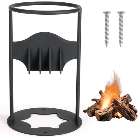 Fendeuse de bûches manuelle portable – Outil de coupe de bois de chauffage et camping (1/3)