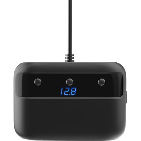 C51 Car Charger with 3-in-1 Independent Power Switch, Type-C Dual USB Smart Fast Charging - Black (1/4)