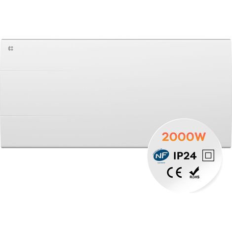 Ciarra – Chauffage électrique à inertie céramique 2000W – Programmable 7j/24h – IP24 pour salle de bain – Surface de chauffe 15-20㎡ – CDHT20E