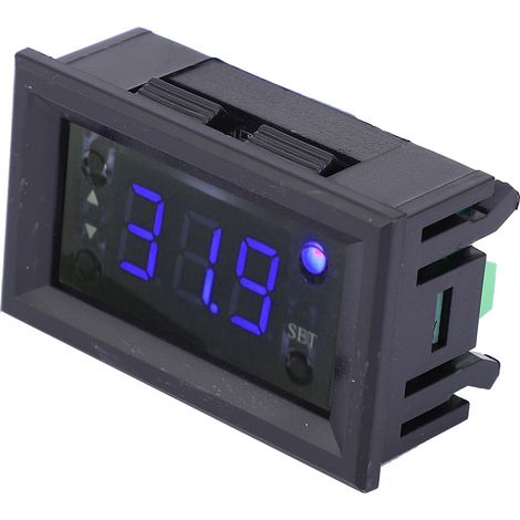 Régulateur de température numérique W1218, thermostat 12 V CC, -20 à 100 °C, voyant bleu, 12 V CC (1/5)