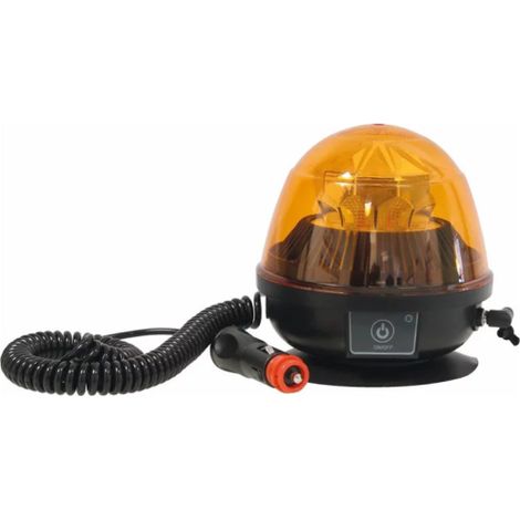 Gyrophare LED orange sur batterie 12-24V – 45 LEDs – Autonomie 6h – Étanchéité IP65 – Base magnétique avec ventouse – Sodiflash (1/2)