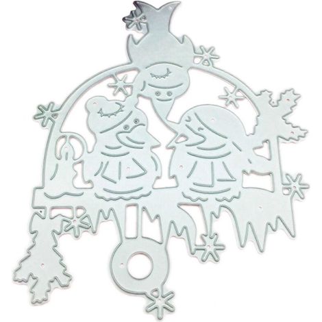 Modèles en métal pour découpage « Oiseaux de Noël » – Pochoirs décoratifs DIY pour albums photo, scrapbooking et décoration festive