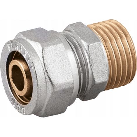 PEX-Verbindung 16×1/2" - Vernickeltes Messing - Für Trinkwasser & Heizung - Langlebig und zuverlässig