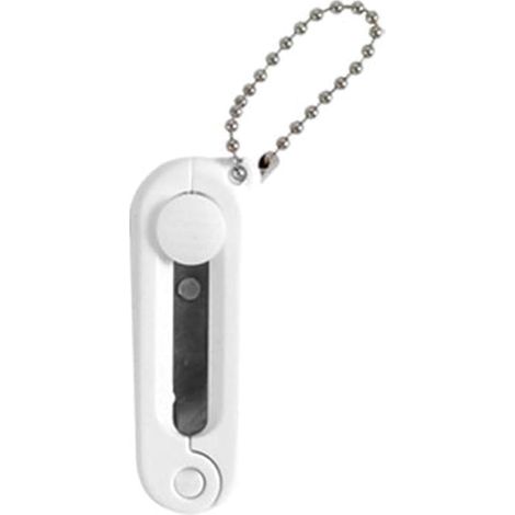 Ciseaux de voyage pliables blancs - Ciseaux de voyage télescopiques pliables - Mini ciseaux de poche avec porte-clés - Ciseaux d'artisanat pour couper, scrapbooking, artisanat, accessoires de couture (1/5)