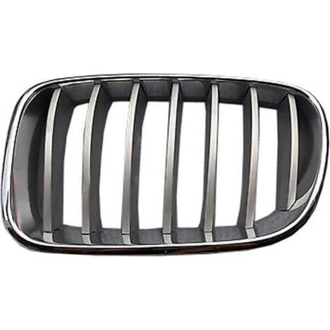 Grille de calandre avant gauche contour chromé/lames gris titanium BMW X3 2 F25 phase 1 2010-2014