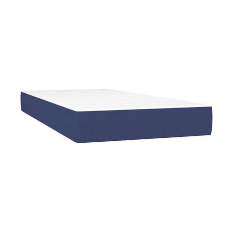 Sommier Snowco (avec matelas), bleu, 80 × 200 cm, tissu, tissu doux et respirant, pour chambre, décor moderne, facile à assembler (1/5)