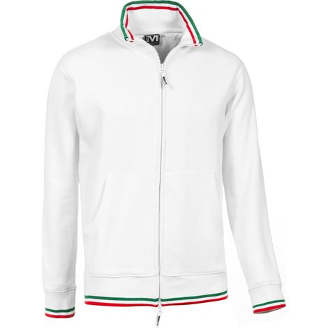 FELPA FULL ZIP JAGGY SPORT BIANCA