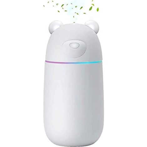 MINKUROW Mini Umidificatore Usb Diffusore Ad Ultrasuoni, 280 Ml Silenzioso Mini Umidificatore Diffusore, Spegnimento Automatico Con Luce Led Umidificatore Portatile Ufficio Viaggi In Auto Dormire Bamb (1/5)