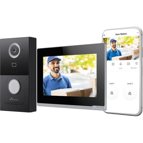 NIVIAN Videocitofono WiFi Intelligente Full HD con Monitor Touch 7", Installazione 2 Fili, Telecamera da Esterno 1080P IP65, Audio Bidirezionale, Registrazione MicroSD e Controllo Remoto App Tuya (1/5)