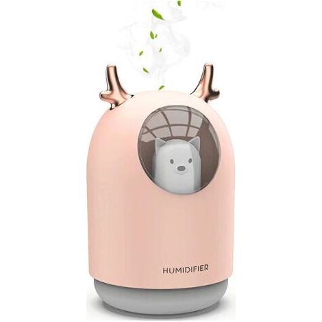 Humidificateur à ultrasons pour chambre d'enfant avec diffuseur de parfum, humidificateur d'ambiance avec 7 couleurs de lumière LED, silencieux, arrêt automatique 12 heures, USB, ménage, 300 ml (1/5)