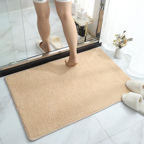 Tapis d'entrée intérieur 50 x 80 cm, lavable en machine, antidérapant, ultra-absorbant, idéal pour les chiens, la porte d'entrée et le couloir. (1/4)