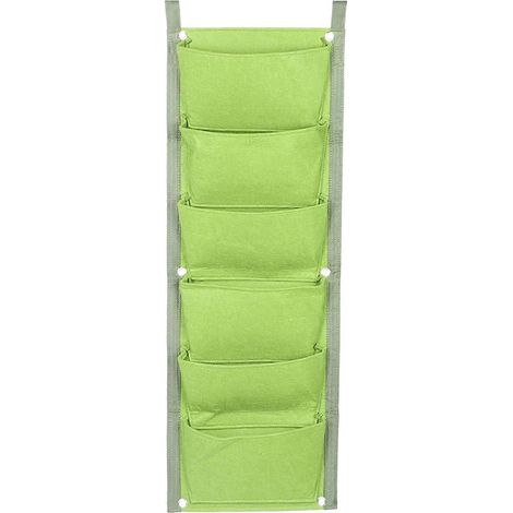 Vertikaler Wandbepflanzungsbeutel mit 6 Fächern, Hängepflanzbeutel, Übertopf für Balkon und Terrasse, atmungsaktives Material (1/5)