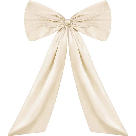 Nœud Décoratif - 60 x 27 cm - Pour Arbre de Noël, Guirlande ou Mur - Or - 1 Pièce (1/5)