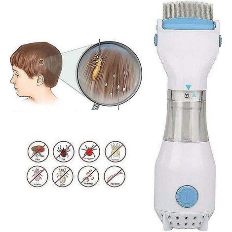 Peigne électrique anti-poux avec filtre pour poils d'animaux et dispositif professionnel de nettoyage des poux (prise UE 220 V YMMR) (1/5)