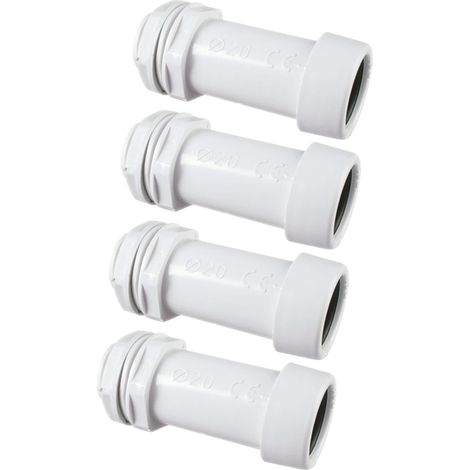 poly pool - 4 raccordi scatola di derivazione - tubo rigido ø 16 mm ip65 grigio