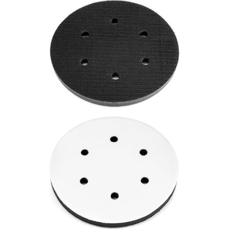 2PCS 125mm Tampon de Ponçage Souple, Tampon Interface en Éponge pour Disques de Ponçage (6 Trous) (1/4)