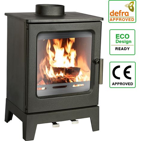5KW Defra Approved Woodburning Stove Woodburner Cast Iron Fireplace Eco Design Ready
