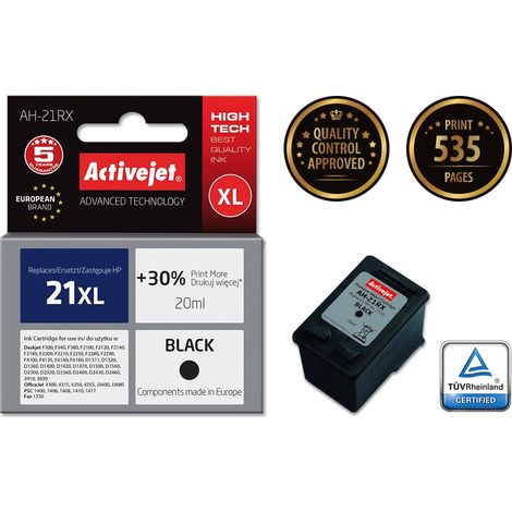 Activejet AH-21RX - HP 21XL Tinte, Schwarz, Premium (1/2)