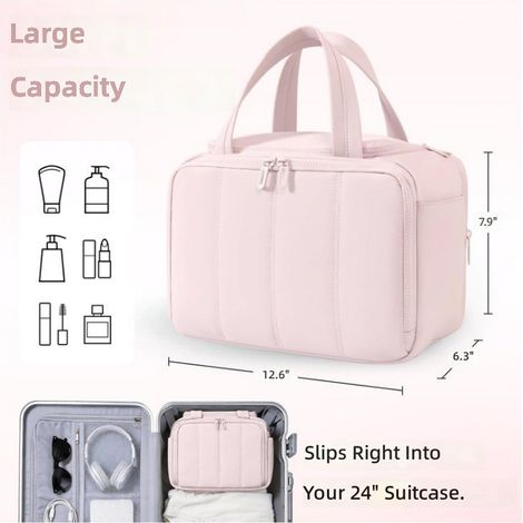 trousse légère voyage oyage légère et moelleuse, grande taille pochette organisatrice pour produits (1/5)