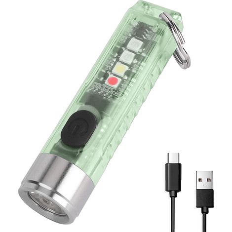 Lampe torche S11 Mini LED ultra puissante, lampe de poche petite rechargeable USB, portable pour clés, urgence, randonnée, camping en extérieur. (1/5)