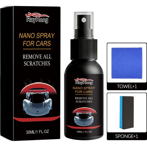Autolack-Spray – Praktische tägliche Autolackpflege mit Nano-Beschichtung – 30 ml, Schwamm, Tuch -- DE (1/5)