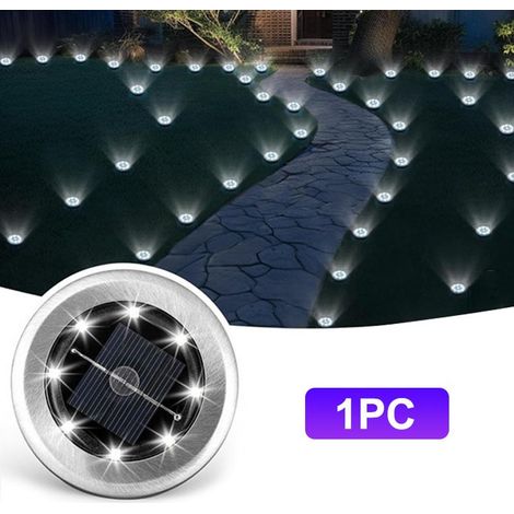 Projecteur solaire d'extérieur à 8 LED pour comptoir, encastré (1/5)