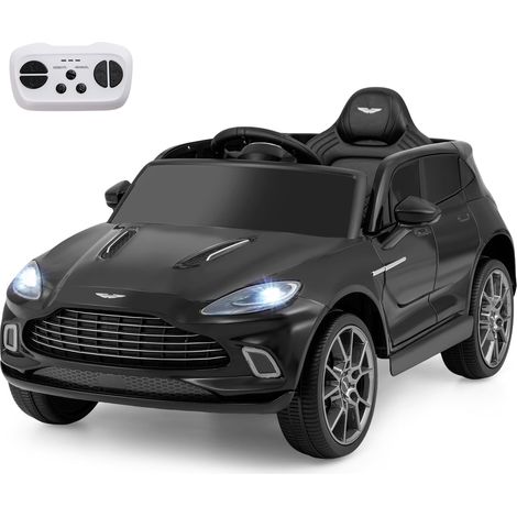 Elektrisches Kinderauto mit Fernbedienung, 12-V-Akku, Musik, Schwarz