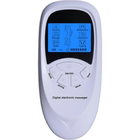 Multifunktionales digitales EMS-Massagegerät, elektrischer Impulsmuskelstimulator für Rücken und Nacken, Massageelektroden (1/5)