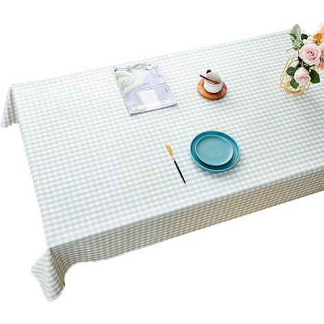Mantel - Mantel impermeable para exteriores - Rectangular, de hule repelente al agua - 1 pieza - Para familias con jardín - Verde (1/5)