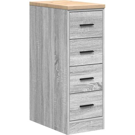 Maison Exclusive - Armario de garaje de madera maciza pino gris S