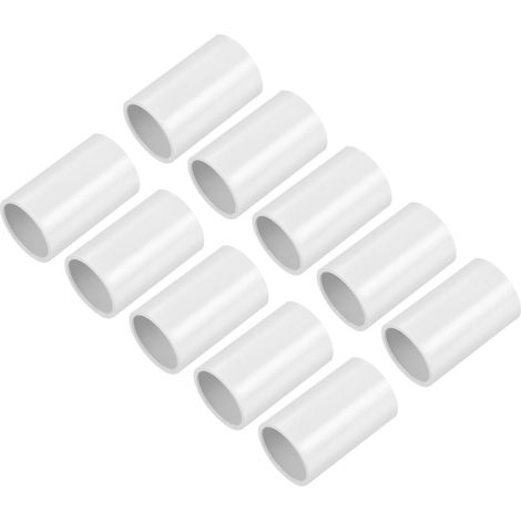 Paquet de 10 Raccords Droits de Coupleur de Conduit en PVC (1/5)