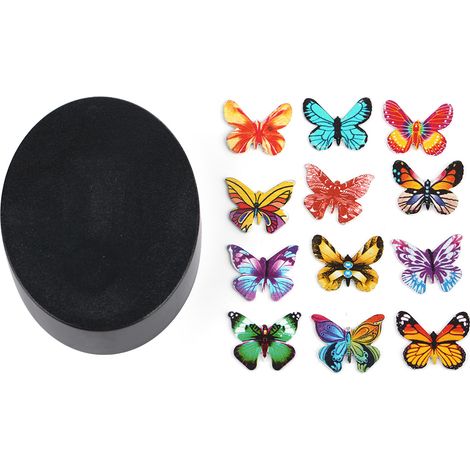 Lot de 2 décorations de bureau papillon, cercle magnétique coloré en forme de dauphin ou poisson, style personnalisé (1/5)