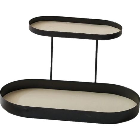 Étagère de rangement, construction en métal et cuir, design moderne, Style 2 (1/2)