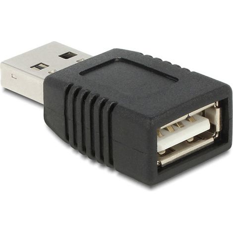 65520 DeLock Adaptateur USB 2.0 type A mâle / type A femelle - Adaptateur USB 2.0