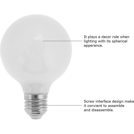 7W E27 Sockel Energiesparlampe G80 Heim- und Büroleuchte LED-Glühbirne AC 220V (Kaltweiß) (1/5)