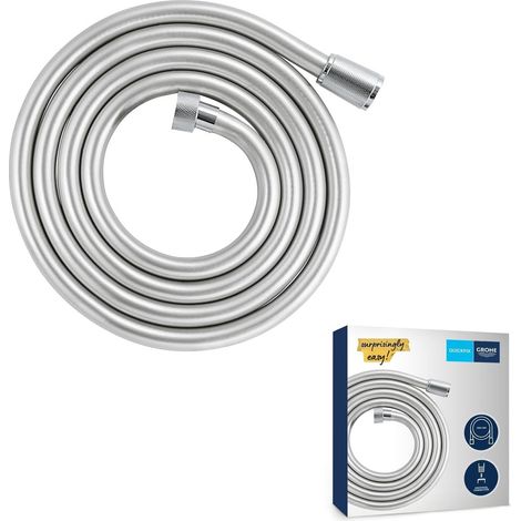 1 - Flexible De Douche - Tuyau De Douche - Anti-Pliures - Raccord Fileté Universel 1/2&34 - Salle De Bains - Chromé - 200x0.5cm (1/5)