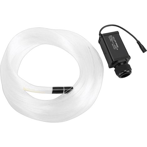 Plafonnier étoilé à fibre optique 12 W, contrôle Bluetooth via application, activation sonore, éclairage RGBW pour voiture et maison, prise US. (1/5)