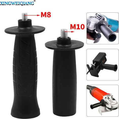 VURAHOME - Meuleuse d'angle Poignée Meuleuse Meuleuse d'angle Poignée avant Accessoires M8 M10 Filetage Auxiliaire Côté Poignée Meuleuse d'angle Poignée M8 Filetage-8mm (Longueur 102mm) (1/5)